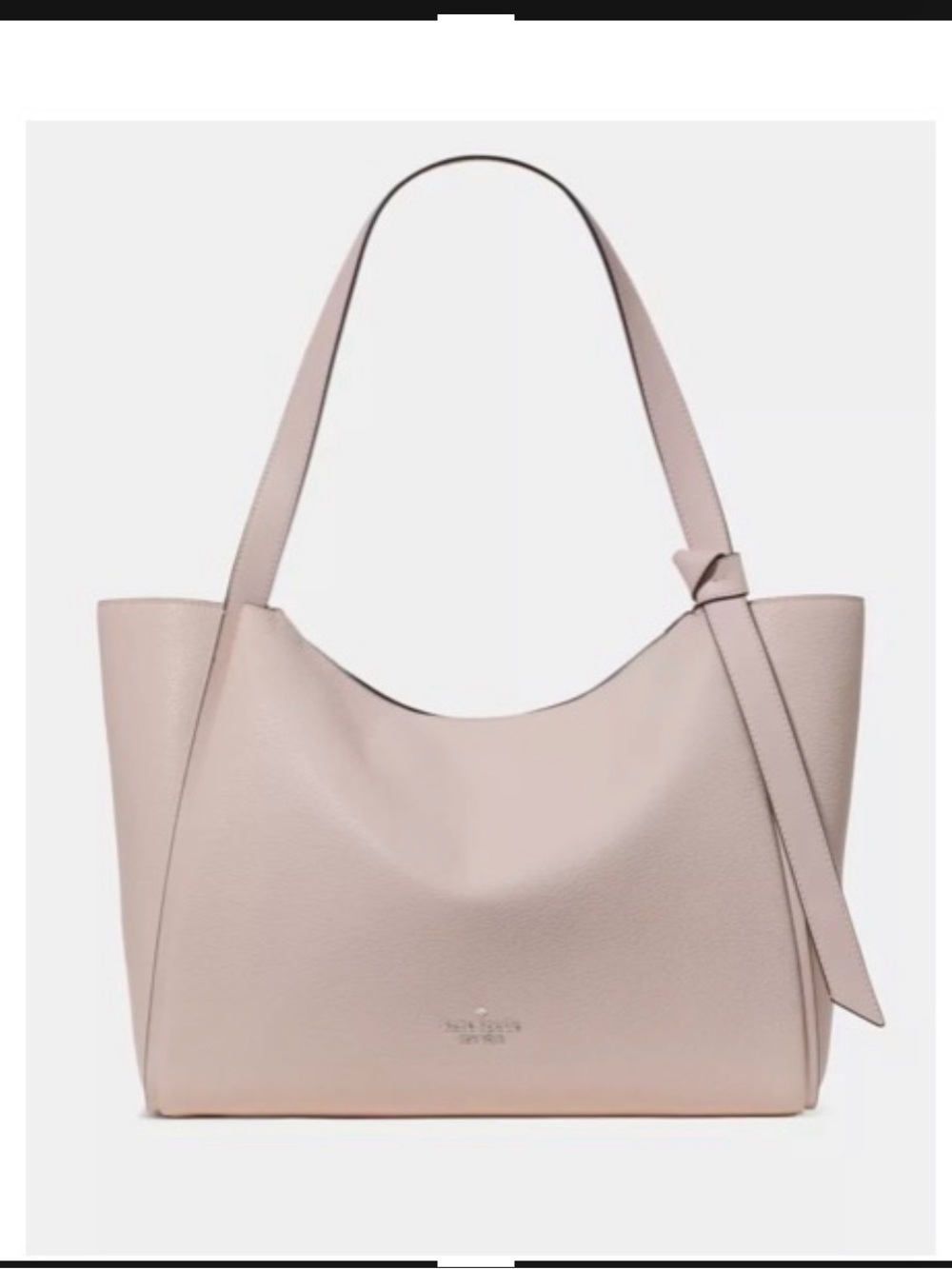 kate spade Pebbled Leather Tote in Light Blush